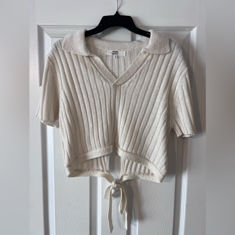 Crop Collared Sweater